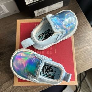 Vans comfy Cush infant slip on, blue, size 2.5, like new!